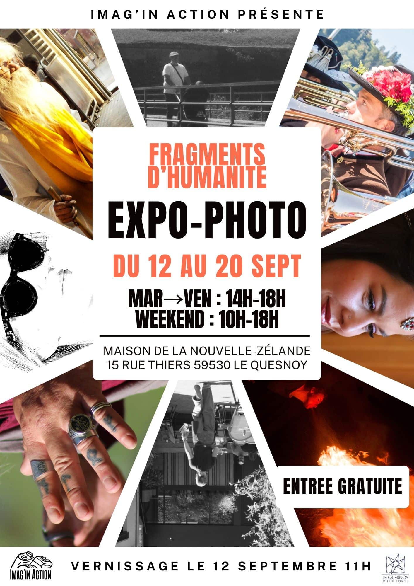 Affiche Fragments d'humanité (expo-photo Imag'in Action)
